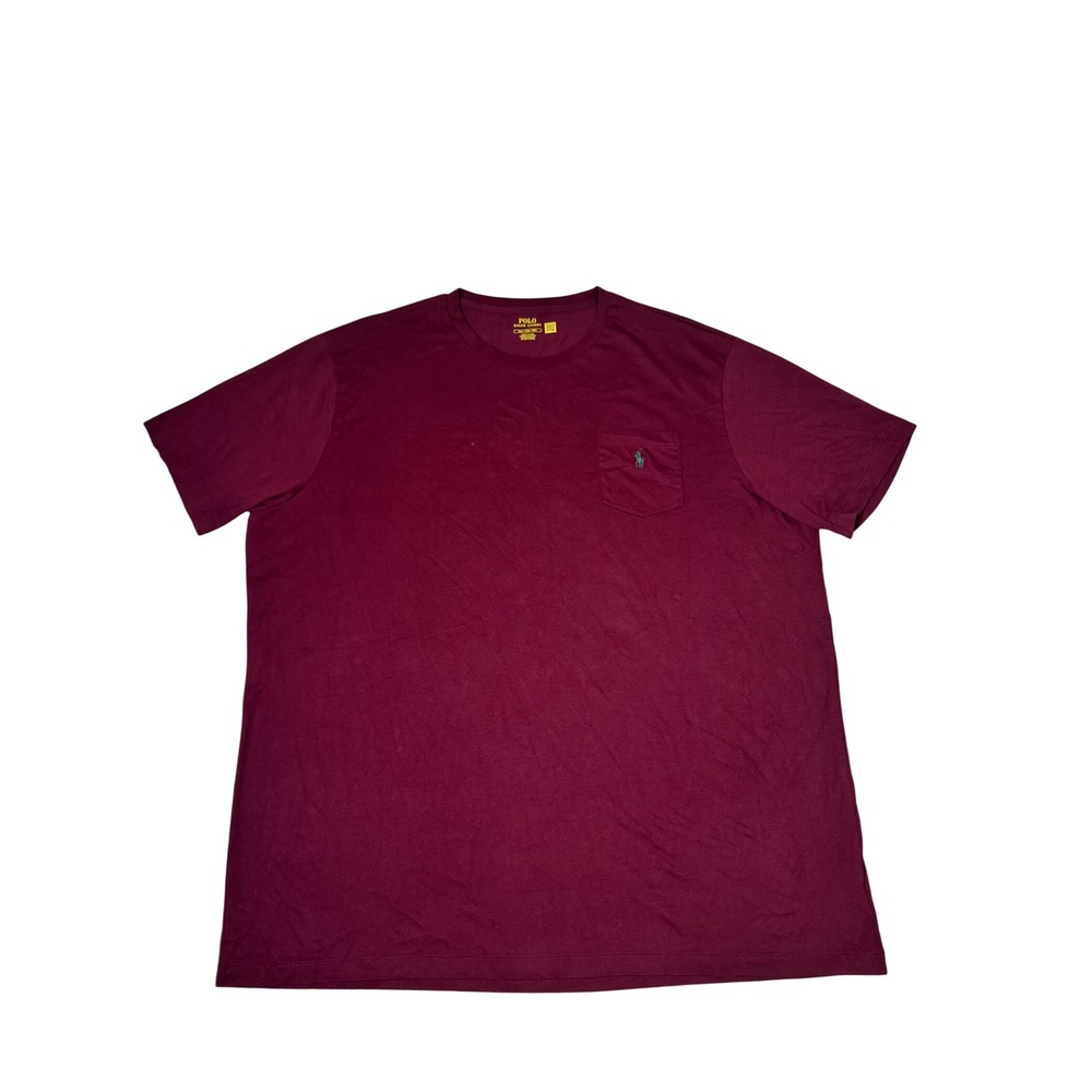 Ralph Lauren Polo Ralph Lauren Classic Fit Jersey Pocket T-Shirt Burgundy 3XLT